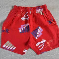 手作り　赤い甚平 100cmの画像