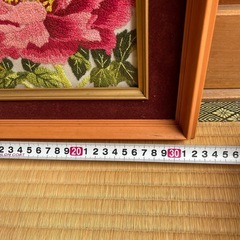 花の刺繍の額の画像