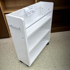 リユースのサカイ東金店 キャスター付き本棚 白 TJ12811の画像