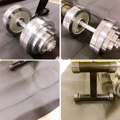 BODY MAKER ボディメーカー トレーニングベンチ フラットベンチ ダンベル26.5kg×2 マット 筋トレグッズ フィットネスの画像