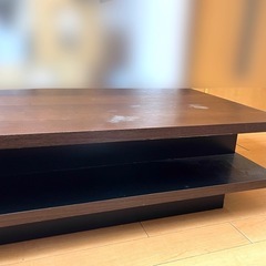 120cm ダークブラウン ローテーブルの画像