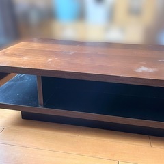 120cm ダークブラウン ローテーブルの画像