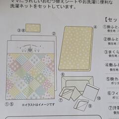 【 西松屋 】未使用 ベビー掛け布団2枚 掛けシーツ 枕 枕カバー の画像