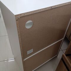 ★ジモティ割あり★ NITORI レンジ台 ホワイト H89×D40×W60 クリーニング済み HJ6823の画像