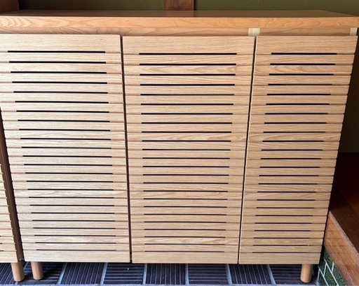 通気性抜群！幅110cm高さ98cm美品！靴箱/シューズキャビネ