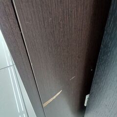 ★ジモティ割あり★  レンジボード ダークブラウン H180×D45×W117 クリーニング済み HJ6828の画像