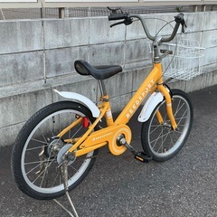 ＜整備済＞リーズポート・18インチ・キッズ自転車・イエロー・成長の早いお子様に最適♪の画像