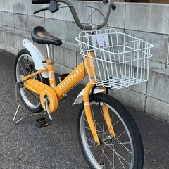 ＜整備済＞リーズポート・18インチ・キッズ自転車・イエロー・成長の早いお子様に最適♪の画像