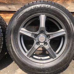 【倉庫整理！引き取り早い方に値引き！】スタッドレス＆アルミホイール4本セット　215/65R16　6.5J　ピッチ114.3　5穴　デュアリス・エクストレイル・アルファード・エルグランド等の画像