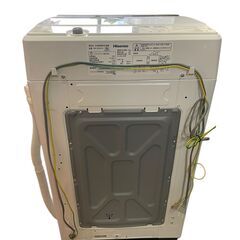【ハイセンス】全自動洗濯機 5.5kg HW-G55A-W ステンレス槽 風乾燥 チャイルドロック シングルライフの画像