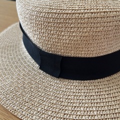 【美品】カンカン帽 レディース 56cmの画像
