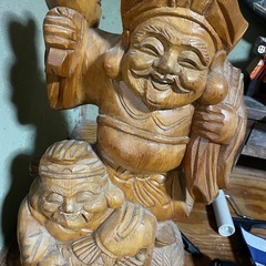 七福神  大黒天 木彫り 置物 骨董品の画像