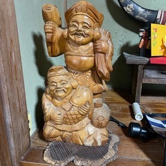 七福神  大黒天 木彫り 置物 骨董品
