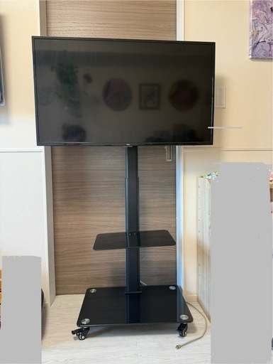 【TCL 40インチ スマート液晶テレビ＋キャスター付きテレビスタンドセット】