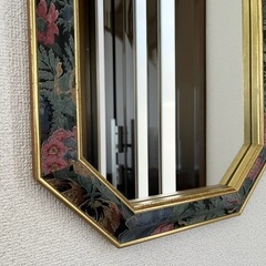八角形   花柄  　姿見   鏡の画像