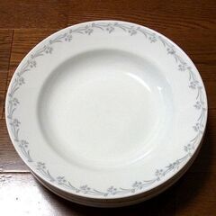 スープ皿●グレーの小花柄●５枚組
