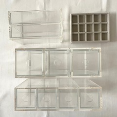 無印良品アクリルケース3種➕ベロアケース