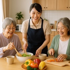 障がい者の方のグループホームでの生活支援員