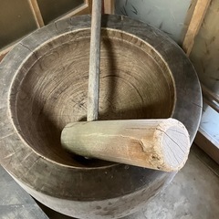木臼と杵の画像