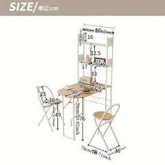 【未使用品】テーブルx1、チェアx2の3点セットの画像