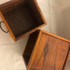 小さいレトロな引出し 18×18×18 木箱 薬箱 の画像