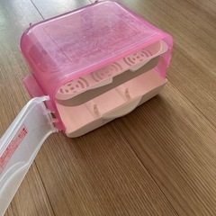 Pigeon 電子レンジスチーム消毒ケース ピンク