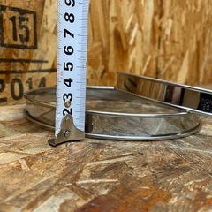 C(7327) ステンレス 丸型 セルクルリング 2個セット 180×20ｍｍ 業務用 製菓用 ケーキ型 厨房用品 中古の画像