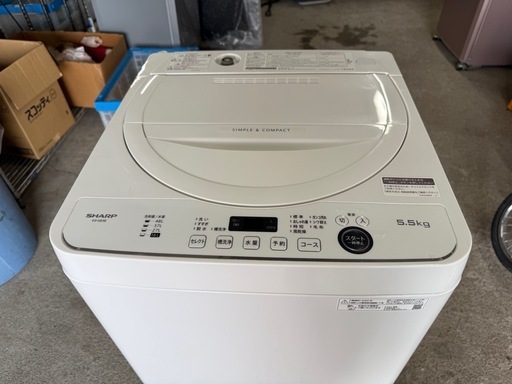 SHARP 洗濯機5.5Kg ES-GE5E 2020年製 　