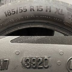 Continental EcoContact 6 185/55R15 15インチ 夏タイヤ 4本 20年製 バリ溝 bB マーチ デミオ コルト ベリーサ VW/up!等　(KTC262)クレジットカード QRコード決済可能の画像