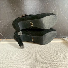 LLサイズ ヒール ブーティー ショートブーツの画像