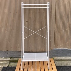 山善　ハンガーラック　ホワイトの画像