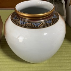 九谷焼 錦山 花瓶 骨董品 アンティークの画像