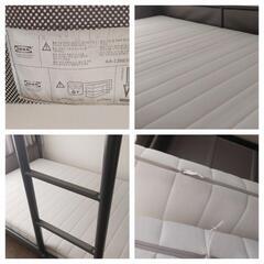 IKEA 二段ベッド TUFFING 16739　シングルマットレス2つ付きの画像