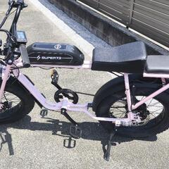 電動アシスト自転車　ピンク
