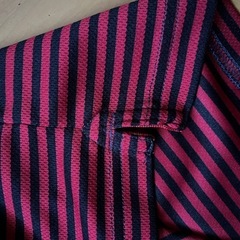 ポロシャツ　ネイビー×レッド　ボーダーの画像