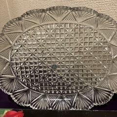 HOYA クリスタル　盛り皿　カットガラスの画像