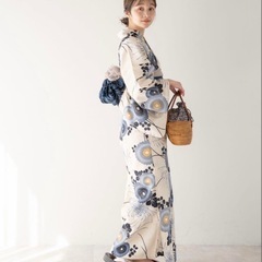 【美品】ゆかた館グレース　3点セット　Mサイズ　レディース浴衣　yukatakan graceの画像