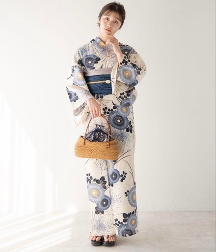 【美品】ゆかた館グレース　3点セット　Mサイズ　レディース浴衣　yukatakan grace