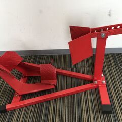 ○バイクスタンド フロント 赤 レッド 二輪車 ホイールクランプ...