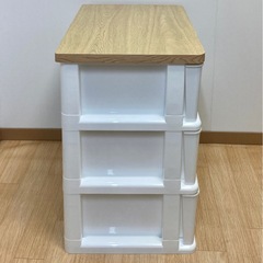 ニトリ　木目調天板チェスト　3段　の画像