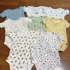 子供服 肌着 半袖ロンパース 80サイズ 8着セット