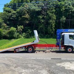 【J-0086】日野レンジャー FE7JL ユニック付 セルフローダー ローダー H20年 3段フックイン タダノ 7000kg 車検 リモコン付 花見台の画像