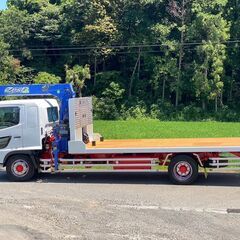 【J-0086】日野レンジャー FE7JL ユニック付 セルフローダー ローダー H20年 3段フックイン タダノ 7000kg 車検 リモコン付 花見台の画像