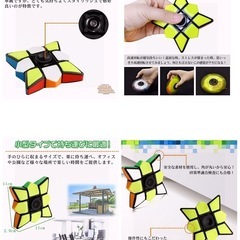 新品　2個セット　ハンドスピナー　キューブ　回転　の画像
