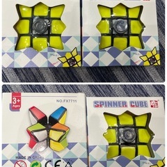 新品　2個セット　ハンドスピナー　キューブ　回転　の画像