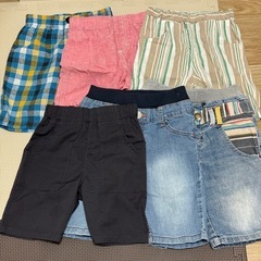 男の子お下がりボトムス100〜120サイズ夏物ショートパンツ半ズボン