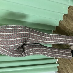 TODAYFUL ニットパンツ F ベージュ 総丈99cm ウエスト29cm ヒップ39cm 送料無料の画像