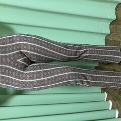 TODAYFUL ニットパンツ F ベージュ 総丈99cm ウエスト29cm ヒップ39cm 送料無料の画像