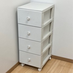 キャスター付き4段収納ケースの画像