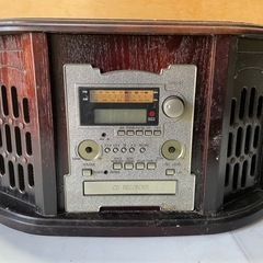 クラシックレコードプレーヤー AM/FMラジオ　通電のみOK ジ...